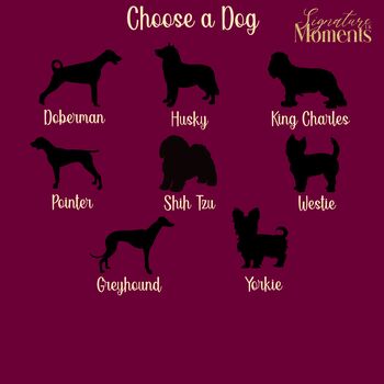 Personalised Dog Silhouette Paw Wreath Decoration, 6 of 10