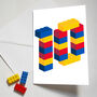 Personalised Building Block Age Card, thumbnail 3 of 6