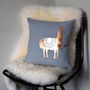 Personalised Rose Gold Llama Cushion, thumbnail 1 of 3