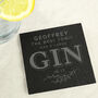 Personalised Gin And Tonic Single Slate Coaster, thumbnail 5 of 6