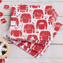 Red And White Festive Christmas Jumper Cocktail Napkins, thumbnail 1 of 3