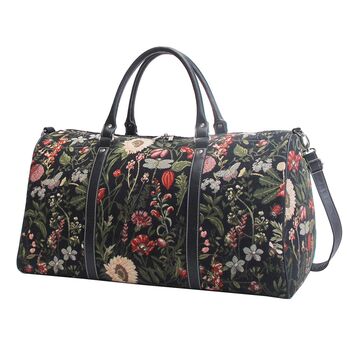 Morning Garden Black Big Holdall Bag + Gift Sling Bag, 4 of 11