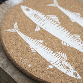 Cork Placemats And Coasters | Mackerel, 3 of 3