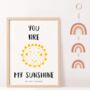 'You Are My Sunshine' Nursery Rhyme Print, thumbnail 5 of 5