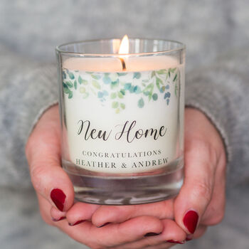 Eucalyptus Themed Personalised New Home Candle, 3 of 4