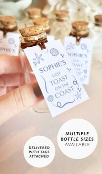 Last Toast On The Coast Hen Party Favours Personalised Shot Bottle Party Bag Filler, 8 of 8