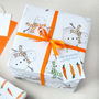 Christmas Snowman Wrapping Paper, thumbnail 3 of 8
