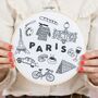 Paris X Maptote Embroidery Hoop Kit, thumbnail 1 of 5