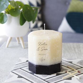 Recycled Wax Octagon Anniversary Scented Candle, 7 of 10
