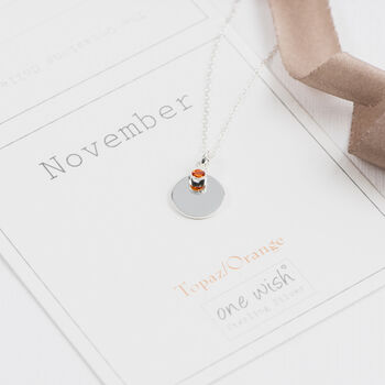 September Birthstone Initial Sterling Silver Necklace, 3 of 12
