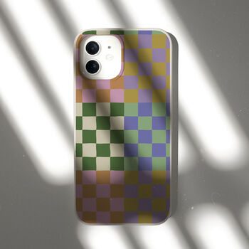 Colour Check Biodegradable Phone Case, 7 of 8