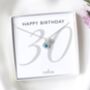 30th Birthday Necklace – Birthstone And Initial Gift For Her, thumbnail 1 of 7