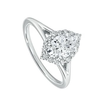 Mischa White Gold Lab Grown Diamond Engagement Ring, 2 of 5