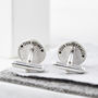 Personalised Round Silver Coordinate Cufflinks, thumbnail 4 of 5