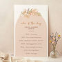 Modern Boho Wedding Order Of The Day Sign, thumbnail 1 of 2