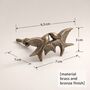 Handcrafted Brass Twin Eagle Cabinet Knob, thumbnail 4 of 9
