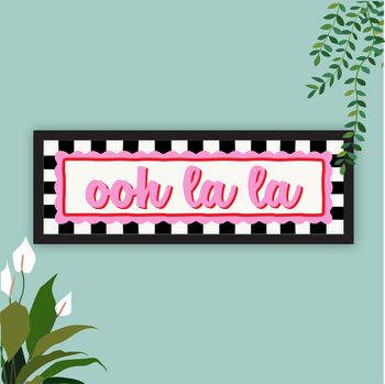 Neon Framed Ooh La La Print, 3 of 6