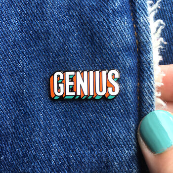 Genius Enamel Pin Badge Gift, 3 of 5