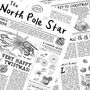 North Pole Star Elf Newspaper Christmas Gift Wrapping Paper, thumbnail 3 of 7