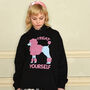 Treat Yourself Poodle Women's Slogan Hoodie, thumbnail 2 of 5