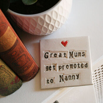 Square Nanny Ceramic Coaster, 4 of 5