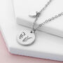 Personalised Birth Flower Matte Heart And Disc Necklace, thumbnail 2 of 12