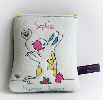 Bunny Rabbit Purse, Personalised, Easter Gift, 4 of 9