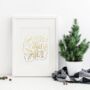 Comfort And Joy Christmas Quote Foil Print, thumbnail 2 of 3