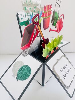 Gardening Themed 3D Birthday Card, 6 of 9