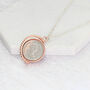70th Birthday 1954 Lucky Sixpence Spinner Necklace, thumbnail 5 of 10