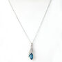 Pointed Teardrop Crystal Pendant Necklace, thumbnail 4 of 7