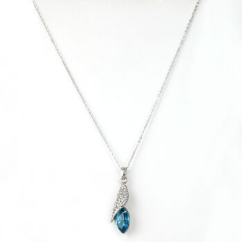 Pointed Teardrop Crystal Pendant Necklace, 4 of 7