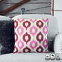 Pink Drops Hand Woven Ikat Cushion Covers, thumbnail 5 of 7