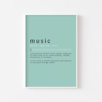 Music Definition Print | Music Studio Poster, 7 of 11