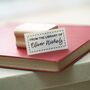 Book Lovers Gift Personalised Rubber Stamp, thumbnail 1 of 3
