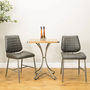 Corrine Vegan Leather Chair Grey Set Of Two, thumbnail 1 of 6