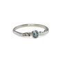 Dainty Round Blue Topaz Ring, thumbnail 6 of 8