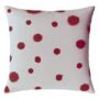 Hand Painted Sustainable Linen Cushion Polka Dot Print, thumbnail 5 of 12