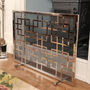 Geometric Polished Silver Fire Screen, thumbnail 1 of 5