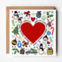 Colourful Diy Christmas Scratch Card Write Your Own Message Under The Heart, thumbnail 2 of 5