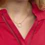 Pave Halo Eternity Circle Necklace, thumbnail 6 of 9