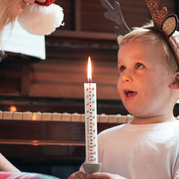 Personalised Rainbow Reindeer Advent Candle, 2 of 5