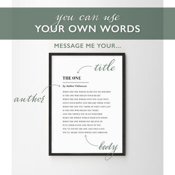 Union Poem Personalised Wedding Print, 2 of 11