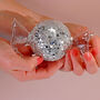 G Decor Silver Confetti Hand Finished Glass Candy Ornament Luxe Sparkle Christmas Tree Decoration, thumbnail 3 of 5