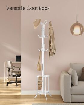 Coat Rack Freestanding Coat Stand With Umbrella Holder, 3 of 7