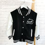 Kid's Personalised Christmas Varsity Jacket With Stars, thumbnail 9 of 9