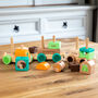 Personalised Woodland Animal Train Set Gift For Christening Baptism, thumbnail 3 of 4