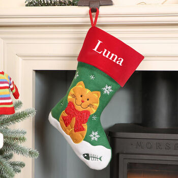 Pet Parents Personalised Cat Christmas Stocking, 3 of 6