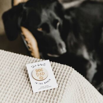 Dog Mum Badge On Personalised Card, 2 of 2