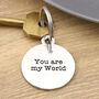 My World Pewter Personalised World Map Ds Keyring, thumbnail 3 of 6